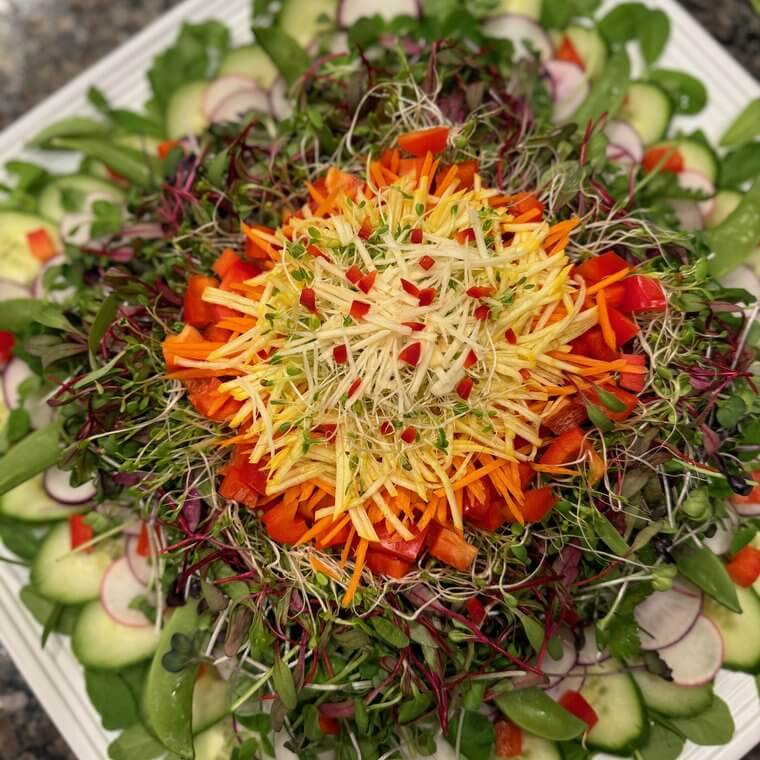 The finished mandala salad